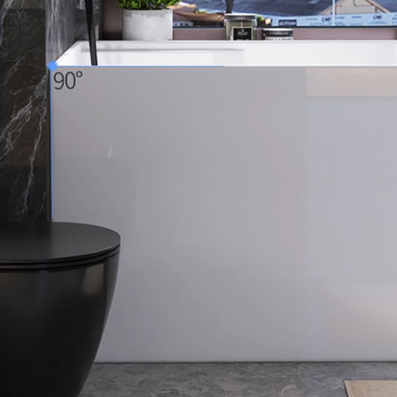 Modern Style Acrylic Soaking Bathtub Rectangle Back to Wall Bathtub