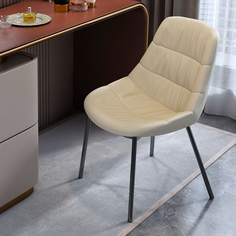 Modern Style Side Chair Leather Parsons Dining Chair for Home