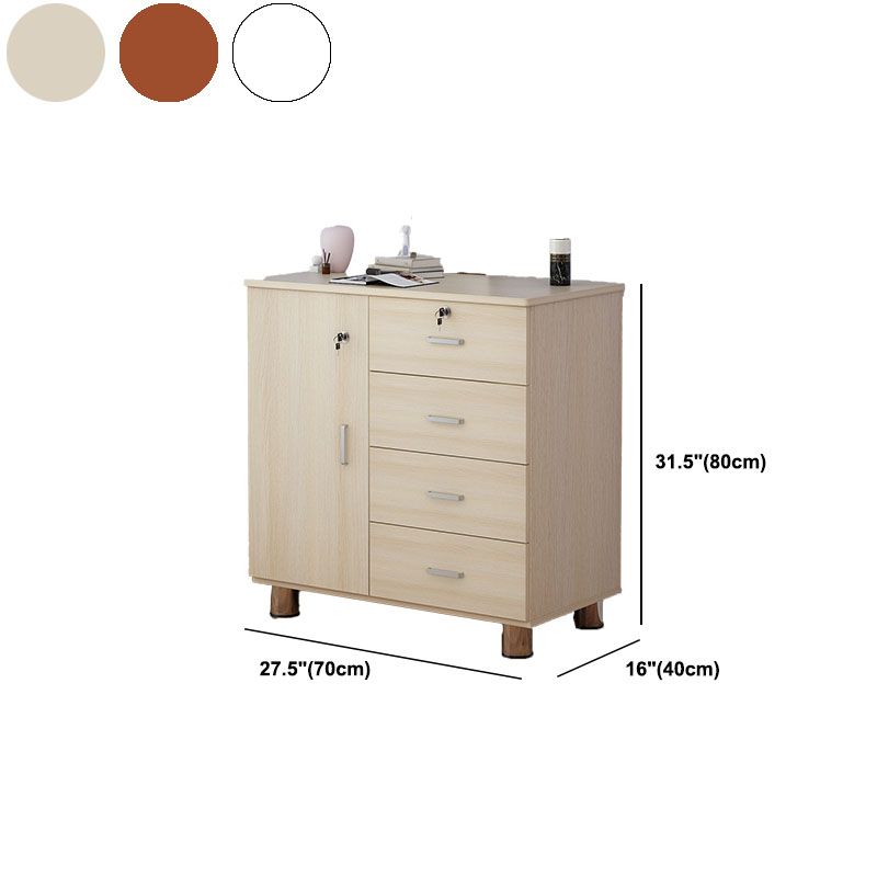 Contemporary Bedroom Engineered Wood Storage Chest Bedroom Chest with Drawers