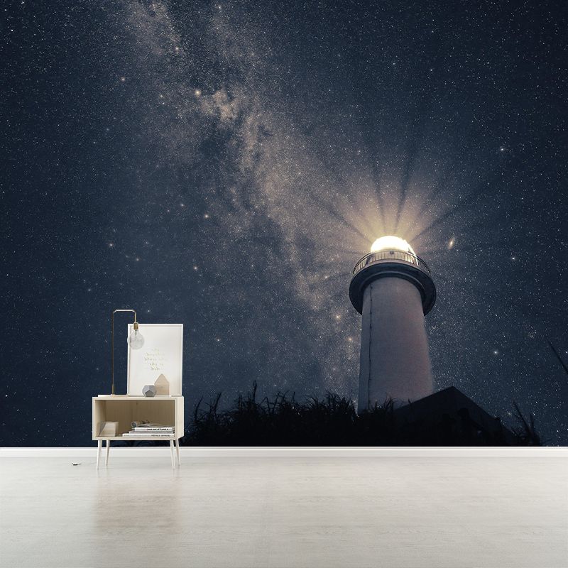 Photography Pattern Mildew Wall Mural Horizontalt Stary Sky for Living Room