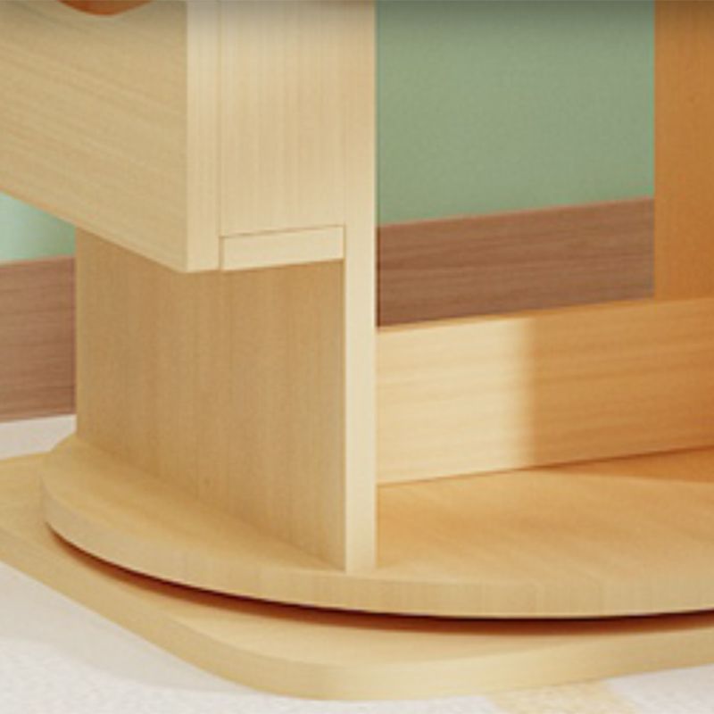 Standard Wooden Bookcase Contemporary Closed Back Bookshelf with Shelves