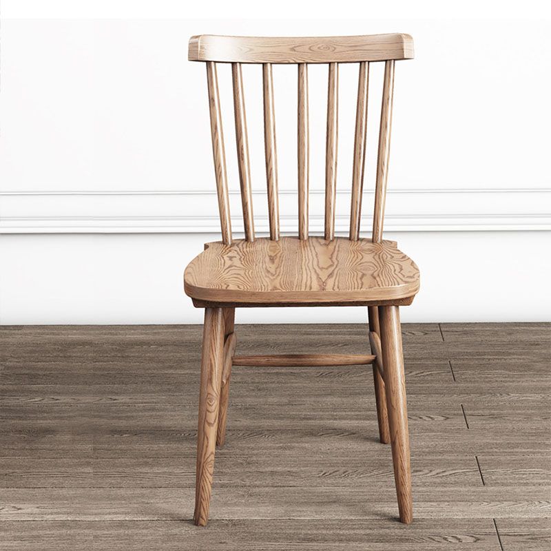 Wood Kitchen Dining Side Chair Slat Back Side Chair in Natural