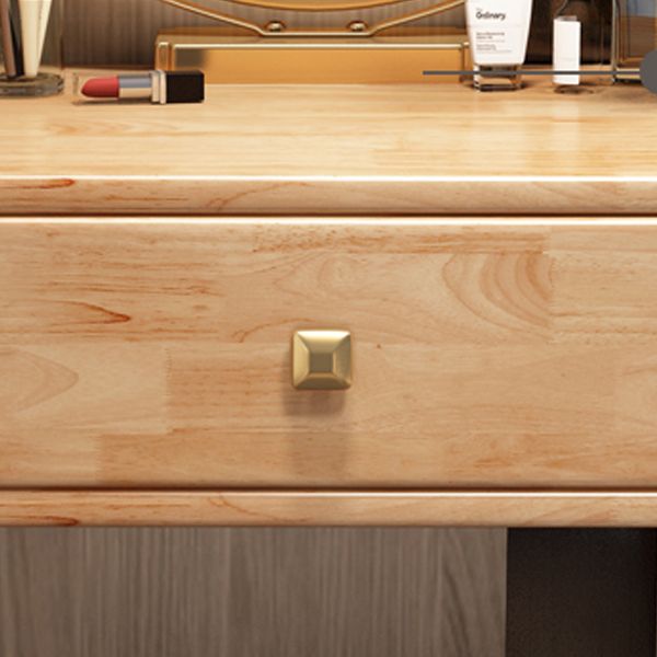 Scandinavian Rubberwood Makeup Counter with Drawer Vanity Dressing Table