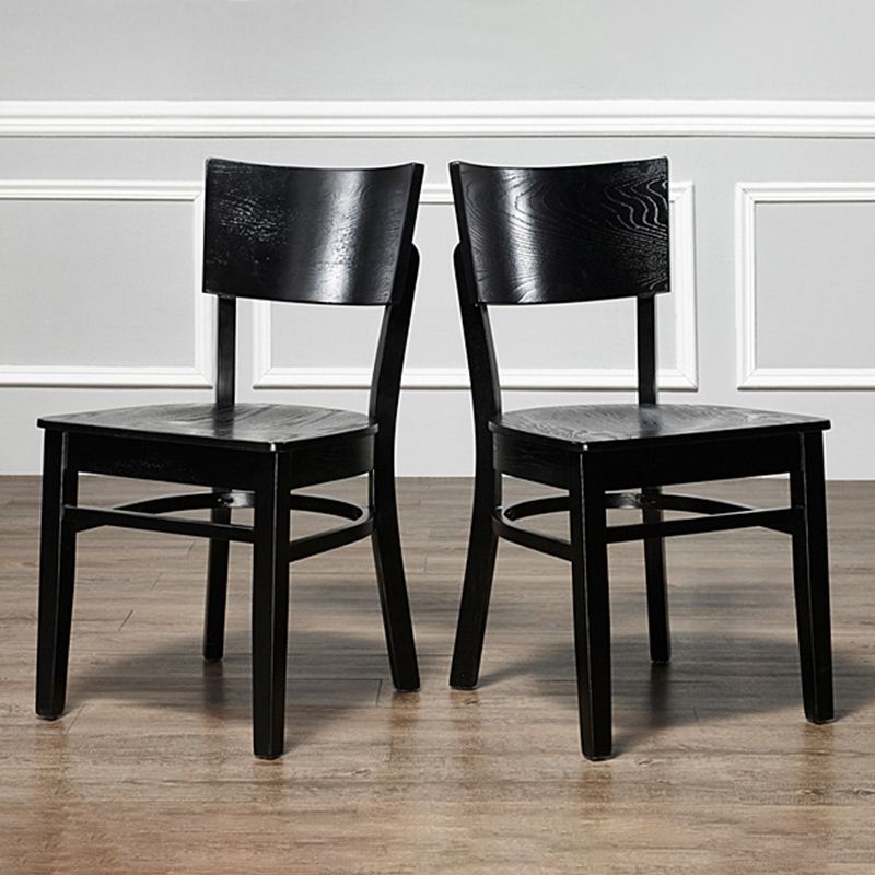 Industrial Armless Dining Chairs Solid Wood Dining Side Chair