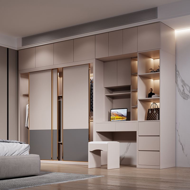 Sliding Wooden Wardrobe Cabinet Contemporary Wardrobe Armoire