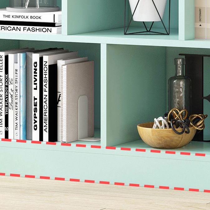 Wood Standard Bookshelf Contemporary Style Bookcase for Living Room