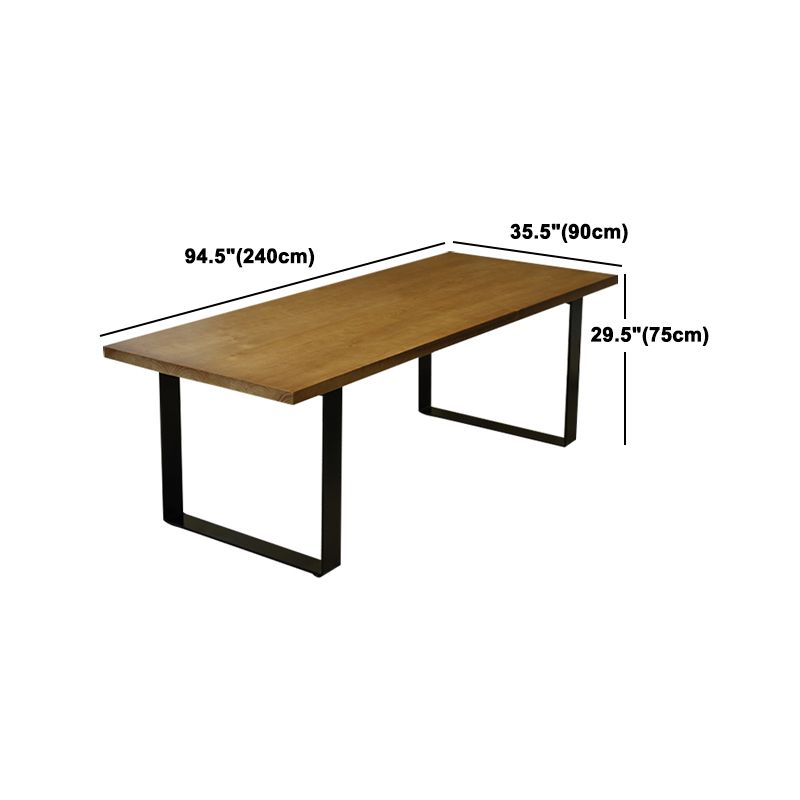 Indoor Industrial Dinette Set 1/2/5/7 Pieces Solid Wood and Metal Table Set