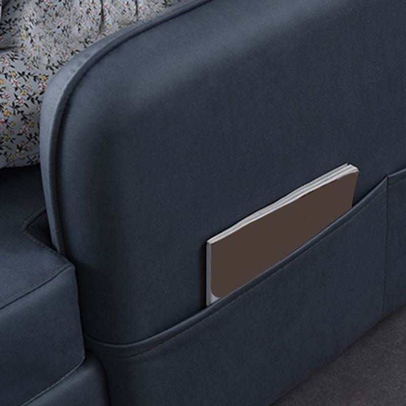 Modern Faux Leather Sectional Square Arm for Living Room with Storage