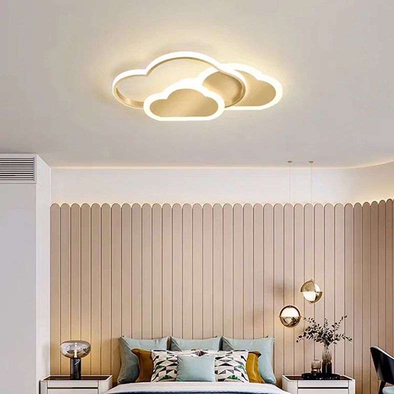 LED-kinderkamer acryl en metalen plafondverzonken kleurrijke wolkenpatroon inbouwverlichting