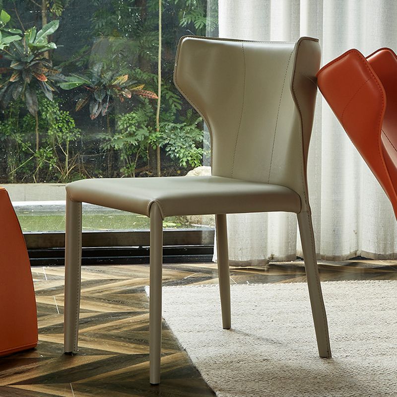 Faux Leather Side Chair Contemporary Indoor Dining Side Chair