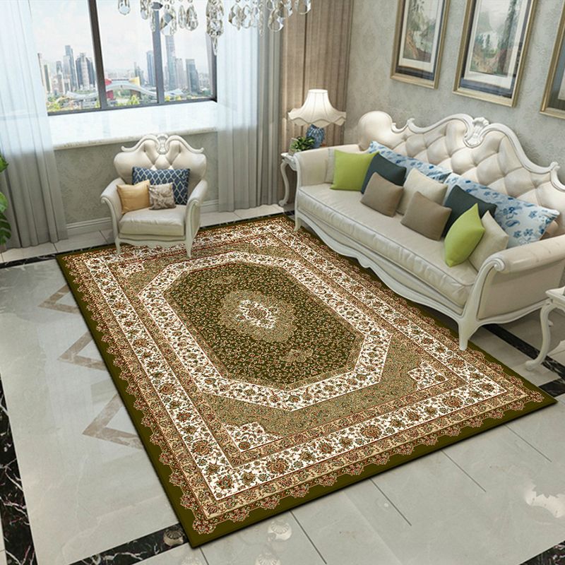 Splendor Traditional Rug Multi-Color Floral Carpet Non-Slip Washable Stain Resistant Rug for Living Room