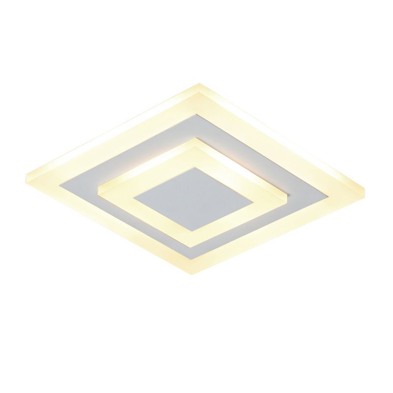 Modern Minimalist Style Flush Mount Ceiling Lighting Fixture Acrylique 1 Light Flushmount