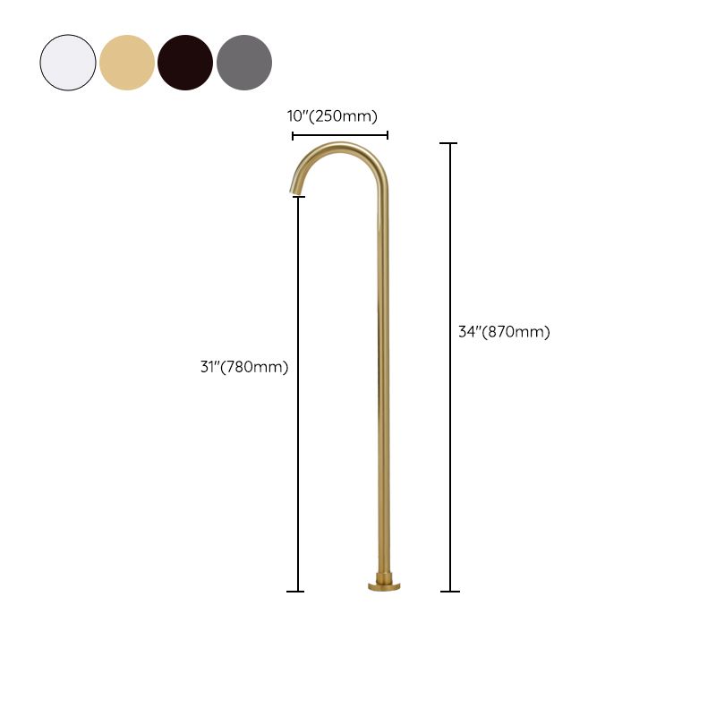 Floor Mounted Metal Freestanding Tub Filler Swivel Freestanding Faucet