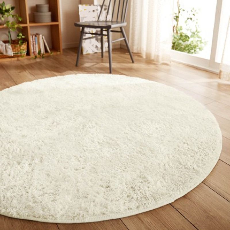 Modern Bedroom Rug Multi Colored Plain Area Carpet Fluffy Anti-Slip Backing Machine Washable Easy Care Rug