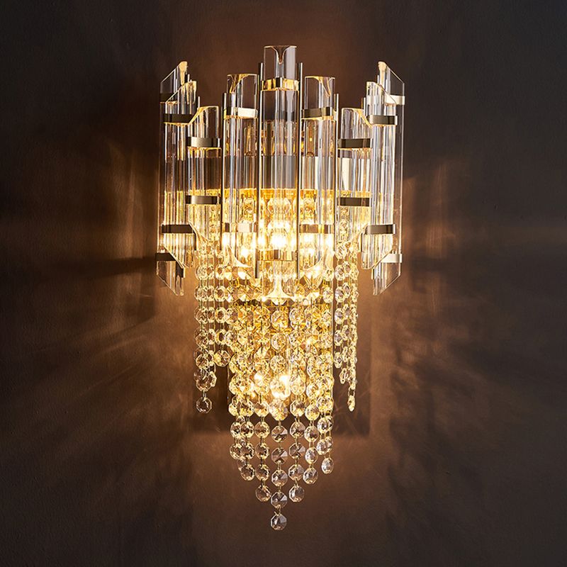 Modern Unique Shade Wall Lighting Crystal Shade Wall Lighting Ideas for Living Room