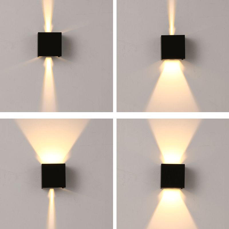 Lámpara montada en la pared cuadrada lámpara de montaje de pared de vidrio moderna para sala de estar