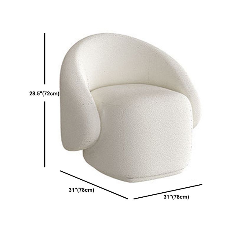 Contemporary Curved Sofa in Beige for Apartment 28.35" High Sofa