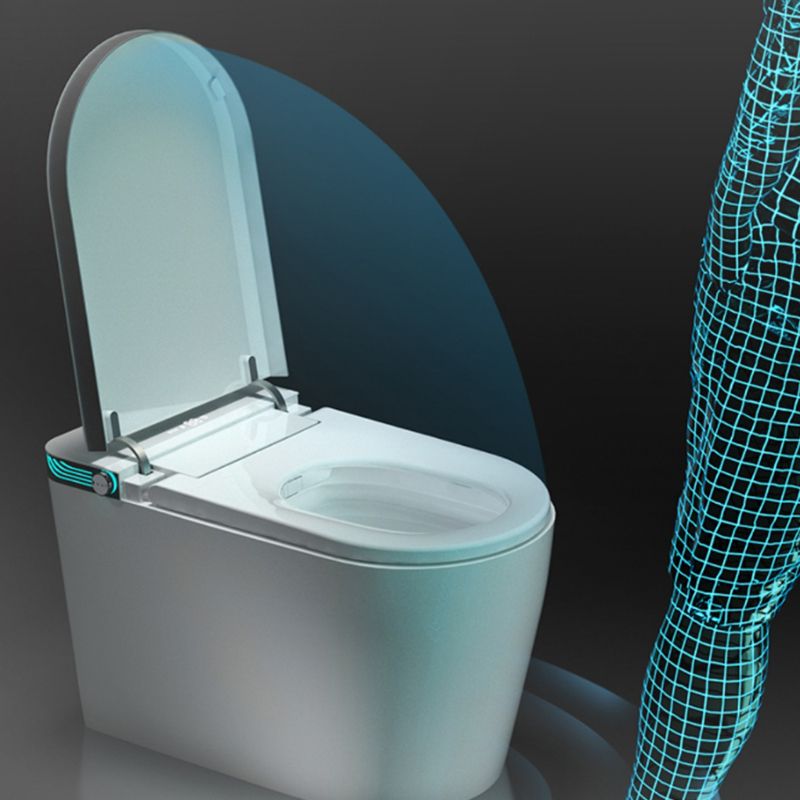 Modern Floor Mount Flush Toilet Siphon Jet Toilet Bowl with Slow Close Seat for Washroom
