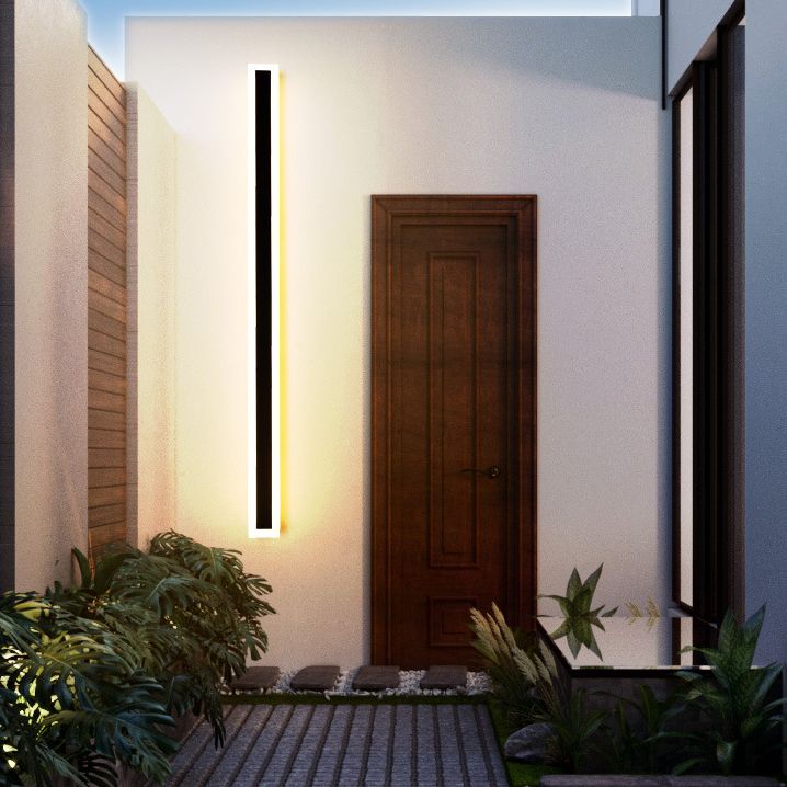 Modern Style Linear Sconce Light Fixtures Metal 1 Light Wall Mounted Lighting