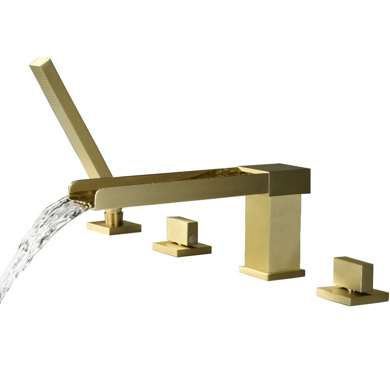 Deck Mounted Bathroom Faucet Modern Style Copper Bathroom Faucet