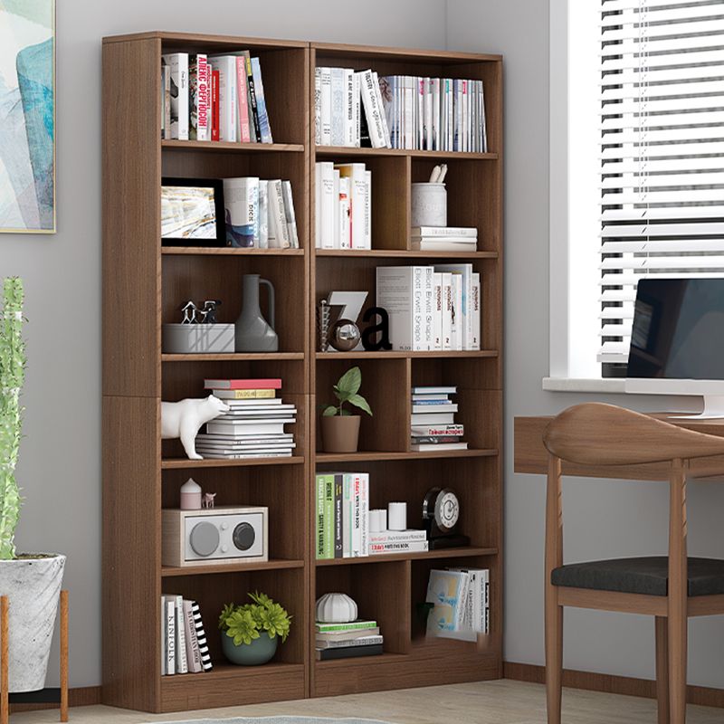 Closed Wood Bookcase Modern Minimalist Home Living Room Standard Bookshelf