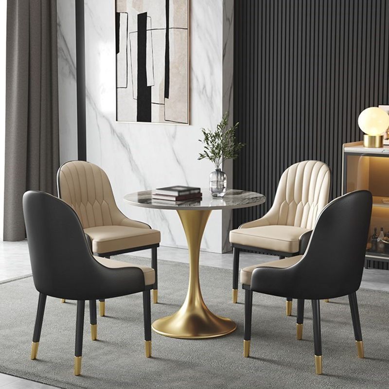 Traditional Luxury Dining Table Sintered Stone Tulip Table for Dining Room