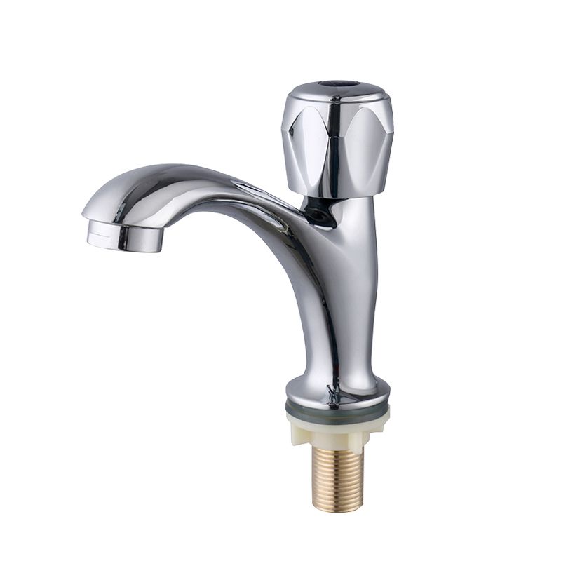 Contemporary Faucet Knob Handle 1 Hole Low Arc Solid Brass Faucet