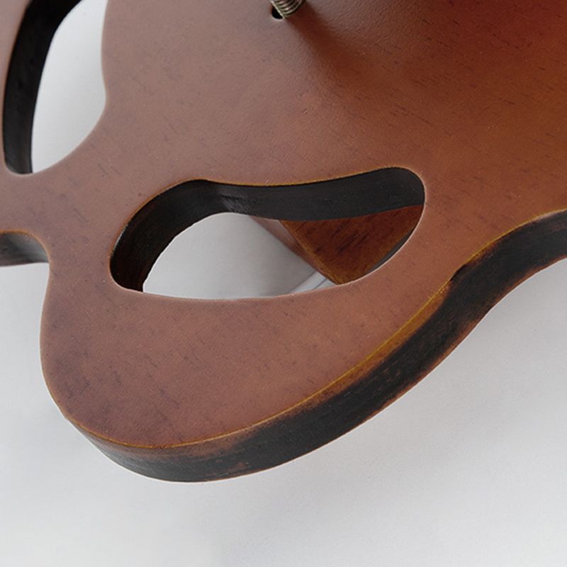 Plafonnier en verre marron de simplicité moderne, montage encastré en bois Golbe pour couloir