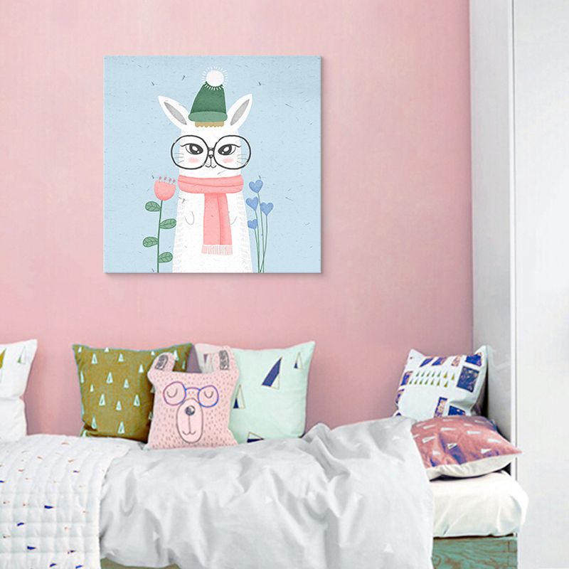 Cute Bear Wall Art Print for Childrens Bedroom, Pastel Color, Multiple Size Options