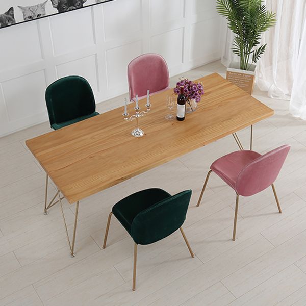 Mesa tradicional de comedor de madera maciza de pino de mesa de lujo para el hogar