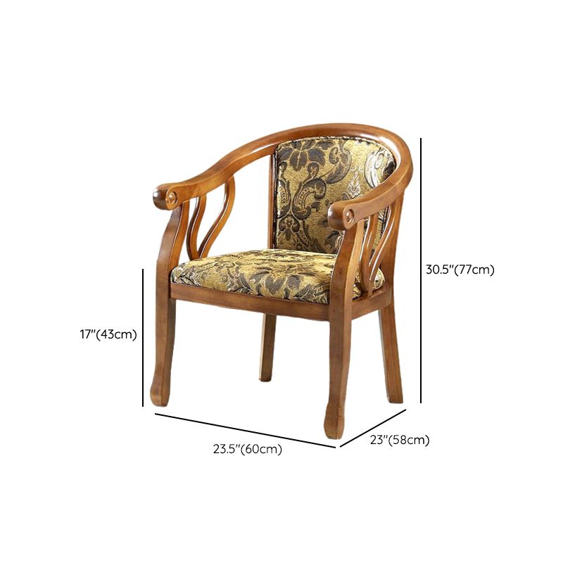 Modern Simple Arm Chair Wooden Frame Arm Dining Chair for Dining Room