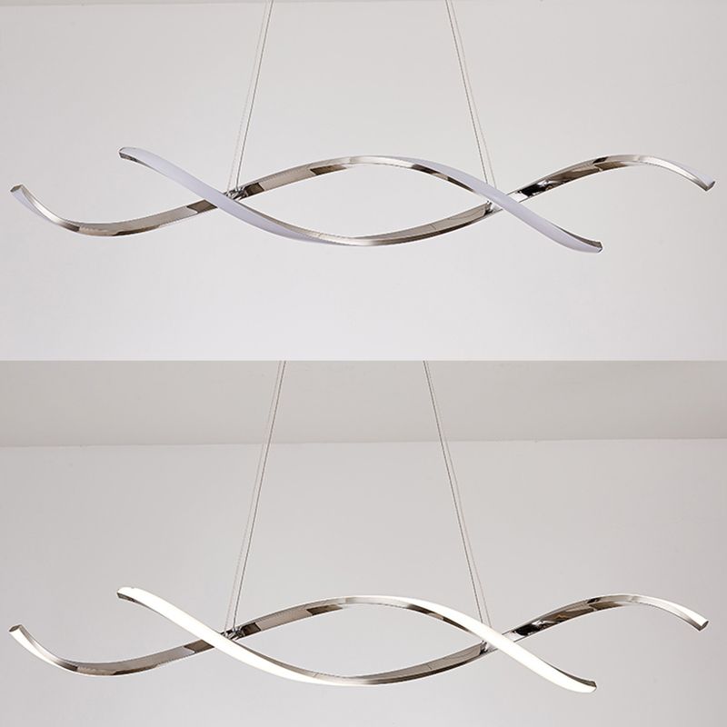 Simple Modern Light Luxury Style LED Hanging Island Pendant Light for Dining Room