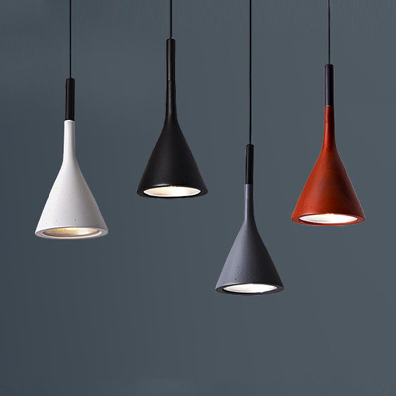 5.9 "brede macaroon mini hangend licht met hars kegel schaduw moderne stijl enkele lampverlichting voor slaapkamer