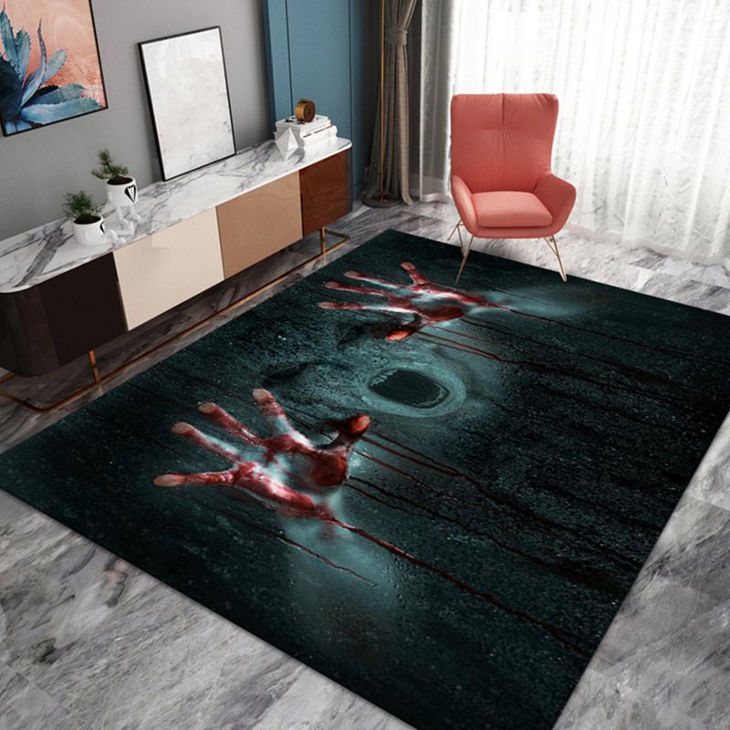 Contemporary Rug Halloween Polyester Carpet Stain Resistant Area Rug for Living Room