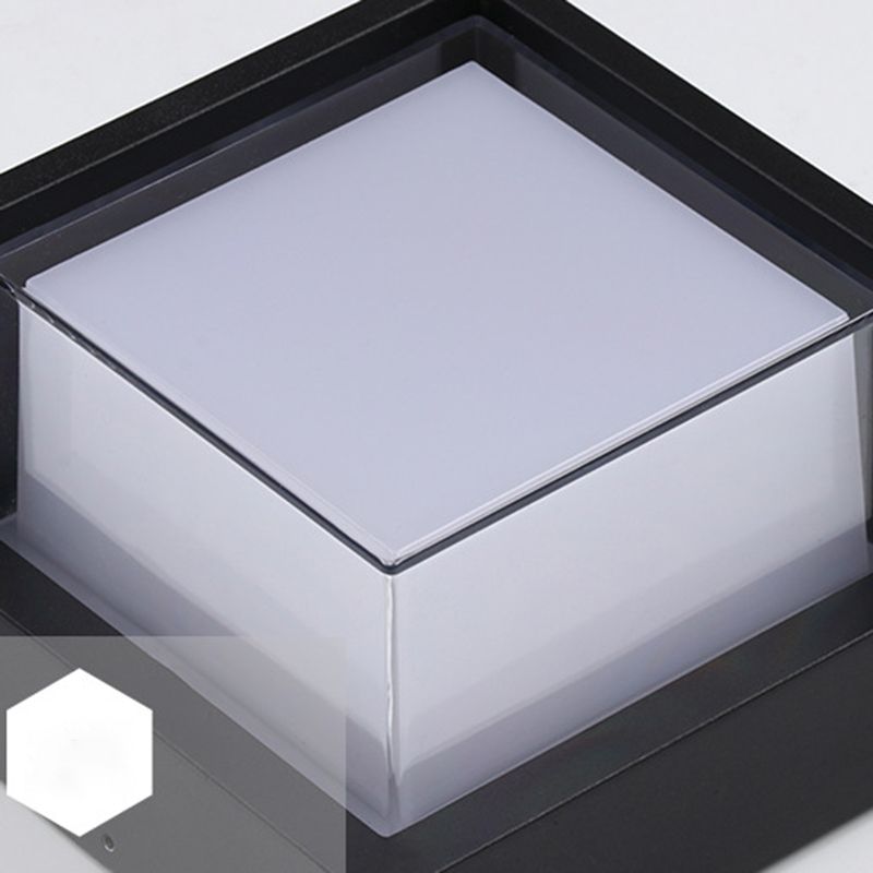 Éclairage mural de nuance géométrique moderne Métal de style simple 1 Lumière Lumière Lumière en noir