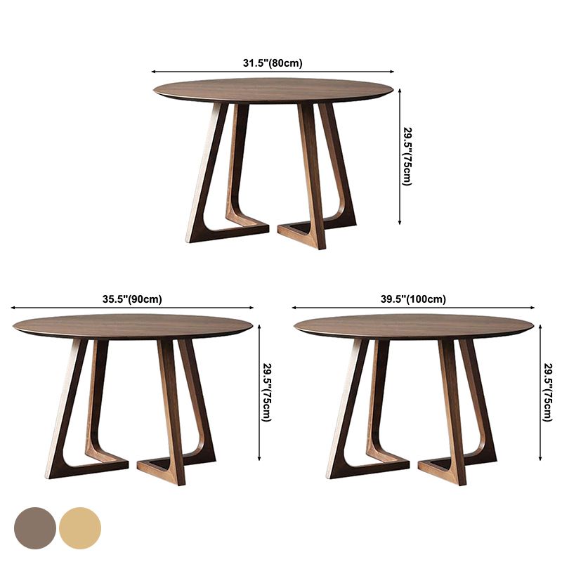Table à manger moderne à double piédestal