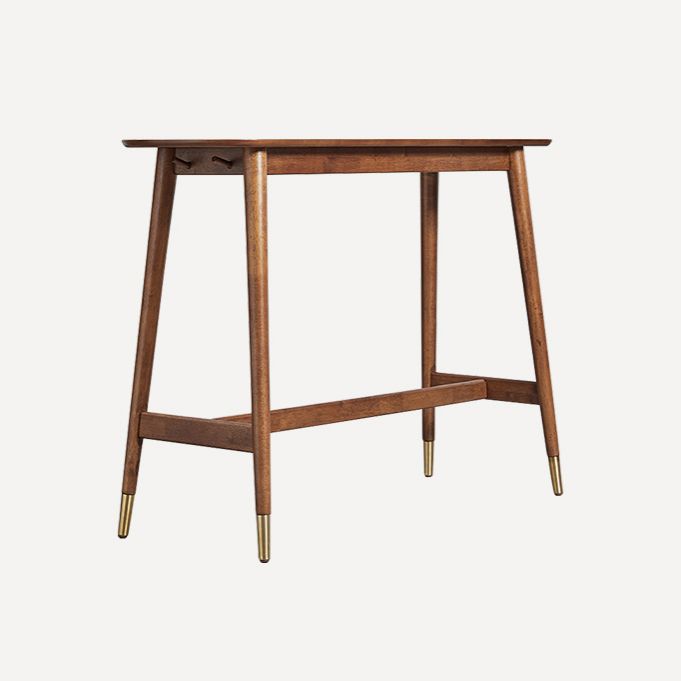 Industrial 40.7"H Bar Table Natural Wood Specialty Top Bistro Table for Living Room