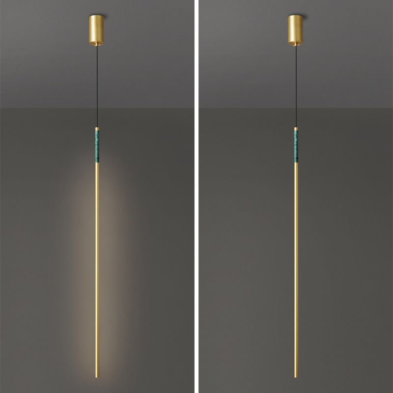 Pendre de style simple moderne Cuivre 1 éclairage léger pour le chevet ou salon