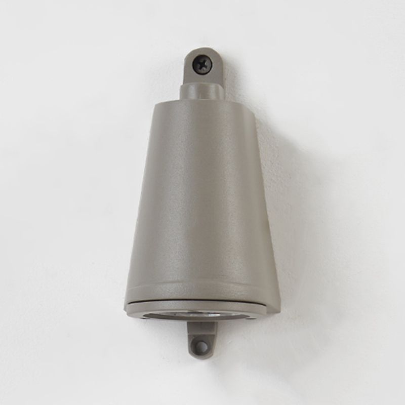 Modern Metal Wall Sconce Trapezoid Shape Wall Light with Glass Shade for Courtyard