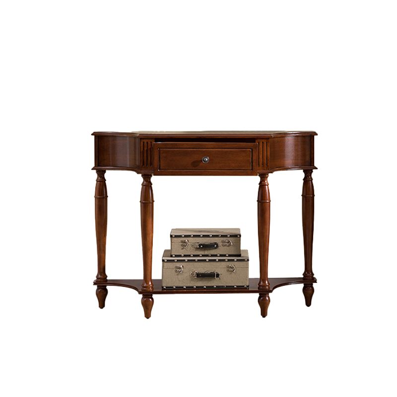11" Wide Mid-Century Modern Console Table Single Drawer Sofa Table