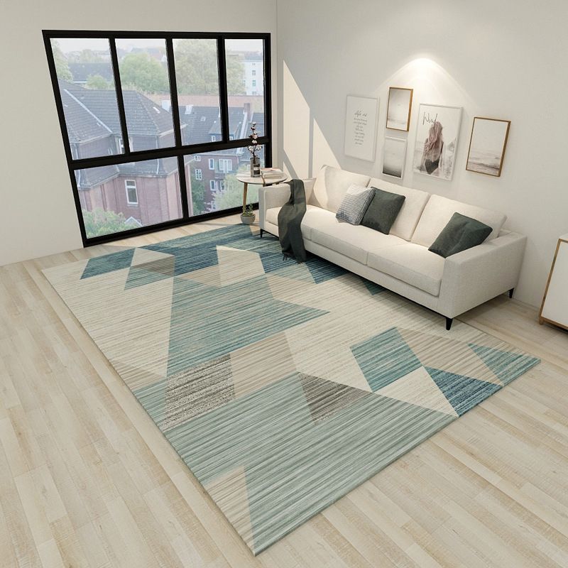Novelty Modern Style Rug Multicolor Geometry Area Rug Stain Resistant Machine Washable Non-Slip Rug for Sitting Room