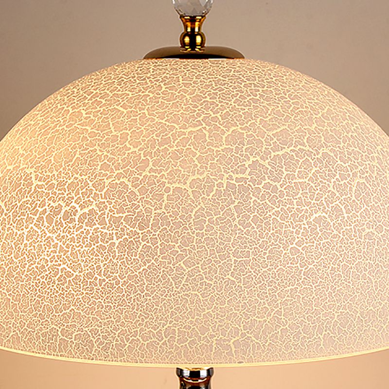 Lampes de table de nuit en dôme en verre de style moderne 1 lampe de table légère