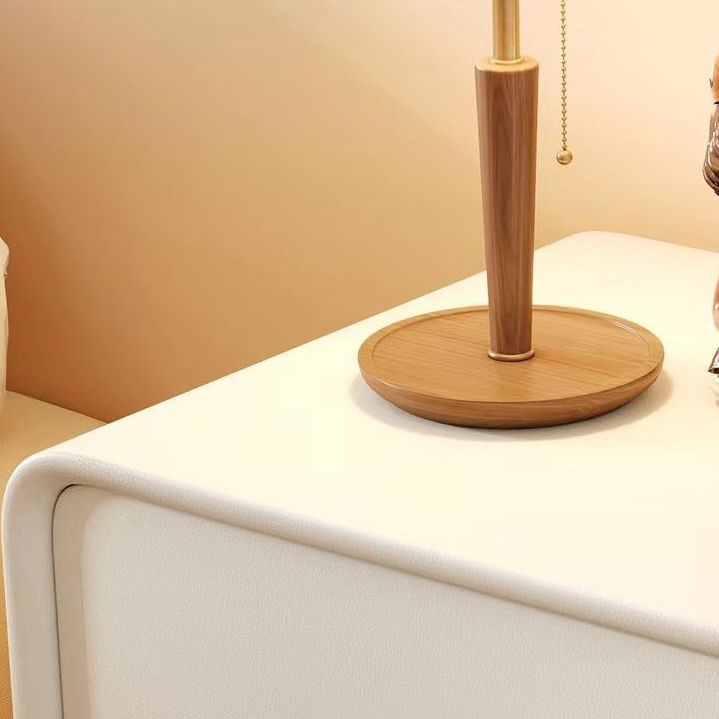 Contemporary Accent Table Nightstand Drawer Storage with 2 Drawers