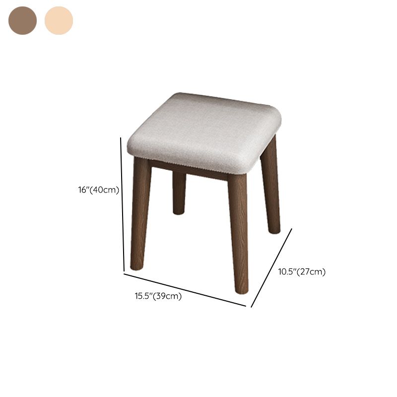 Mid-Century Modern Make-up Vanity Solid Wood Flip-Top Dressing Table