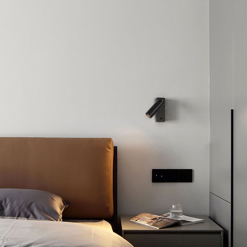 Metal Cylinder Wall Lighting Fixture Minimalist Style LED Wall Mount Light Fixture