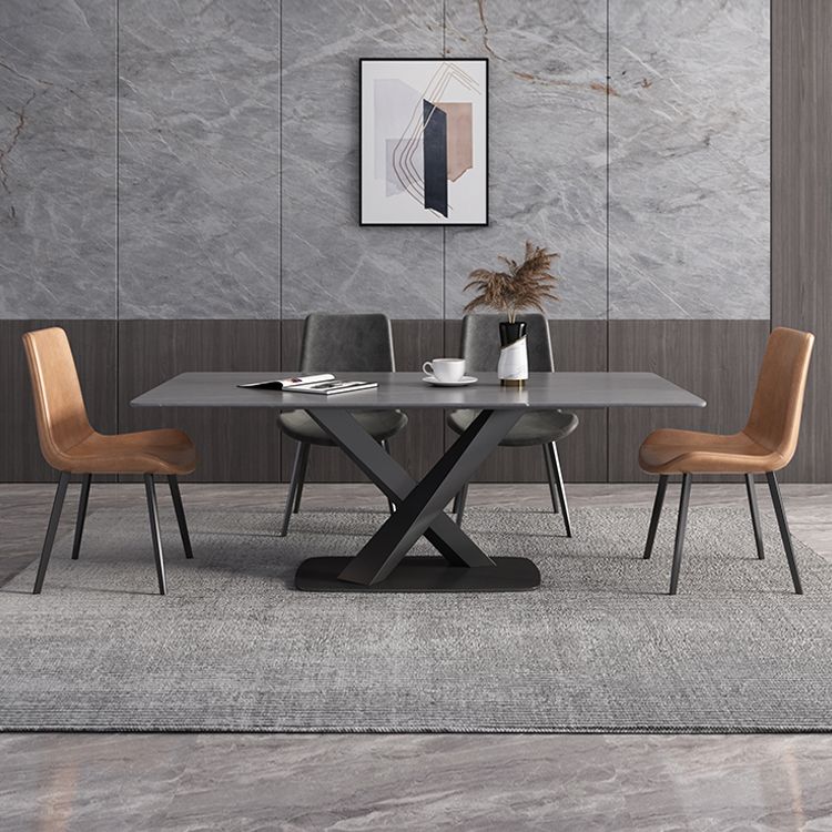 Modern Rectangle Dinette Set 1/3/4/5/6/7 Pieces Dining Table Set with Sintered Stone Top