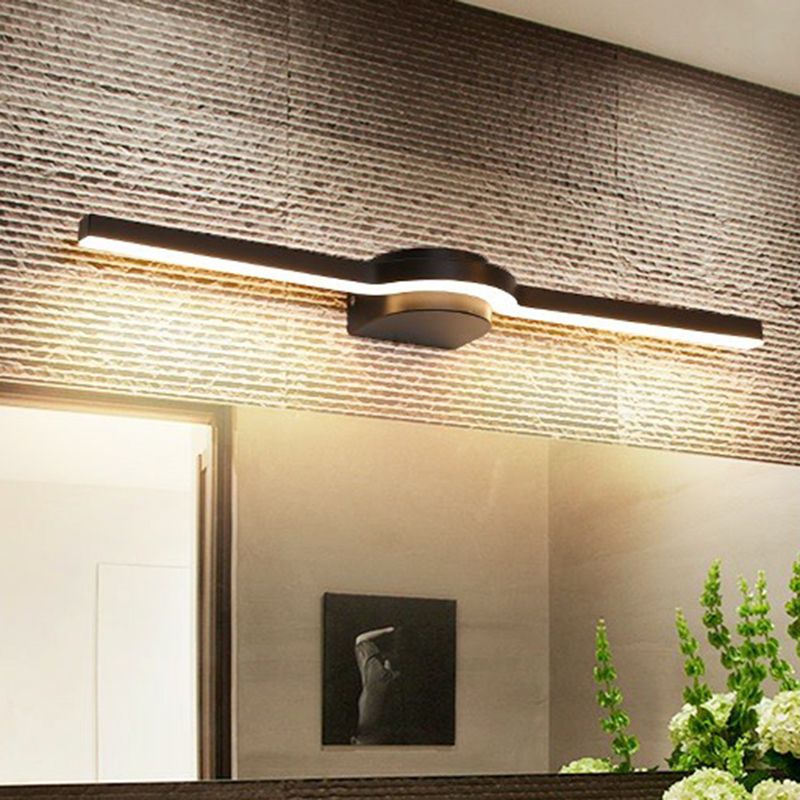 Eenvoud lineaire ijdelheid verlichtingsarmatuur acryl badkamer led muur sconce licht