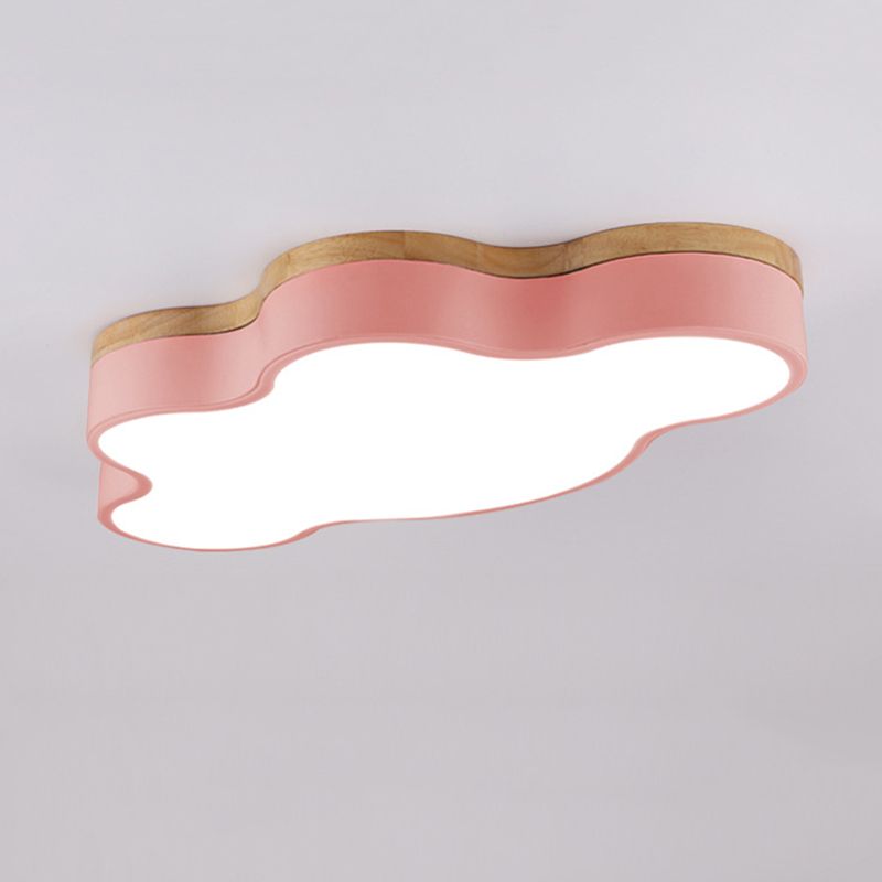 Modern Style Cloud Shaped Flush Mount Lighting Metal 1 light Led Flush Light