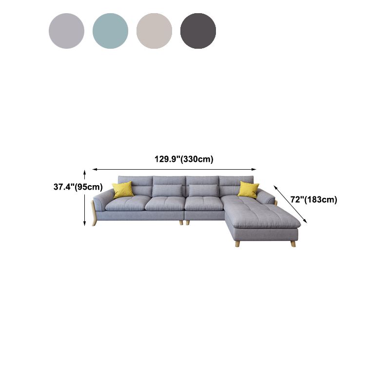 Nordic Pillow Top Arm Cushions Stationary Living Room Sofa Chaise