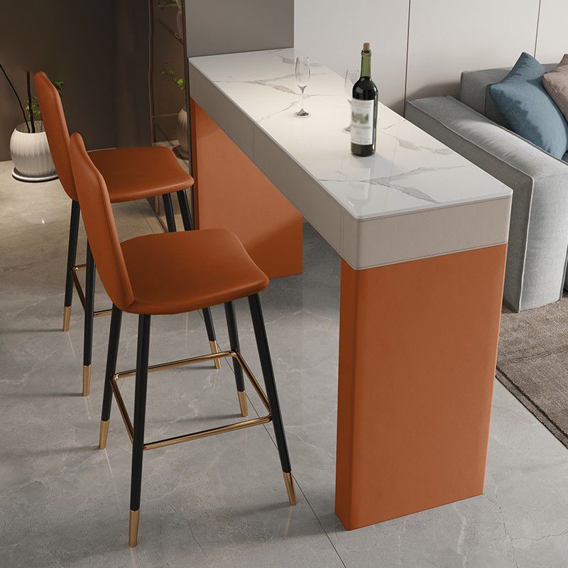 Rectangular White Modern Bar Table Stone Table for Restaurant